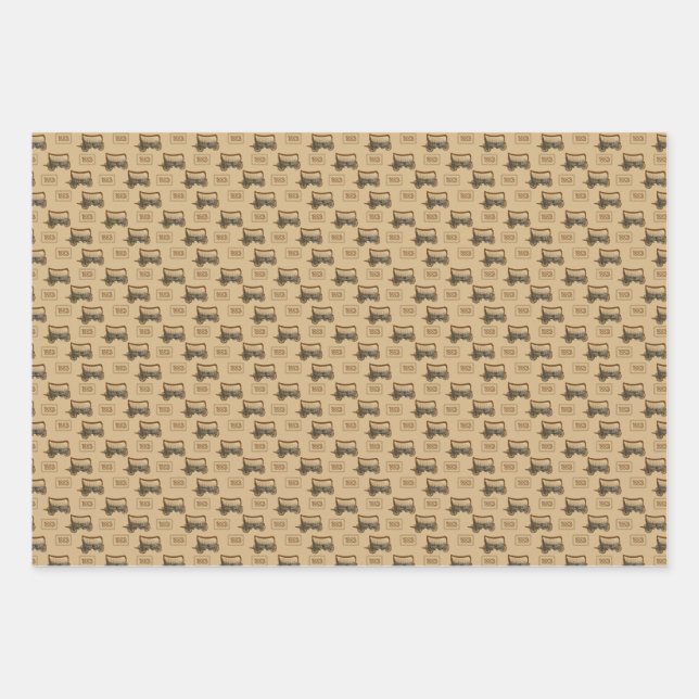 Feuille De Papier Cadeau 1883 Yellowstone (Devant)
