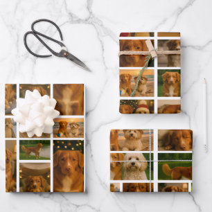 Feuille De Papier Cadeau 25 Photo Collage Modèle personnalisé