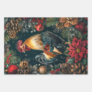 Feuille De Papier Cadeau 3 Découpage des costumes de Noël