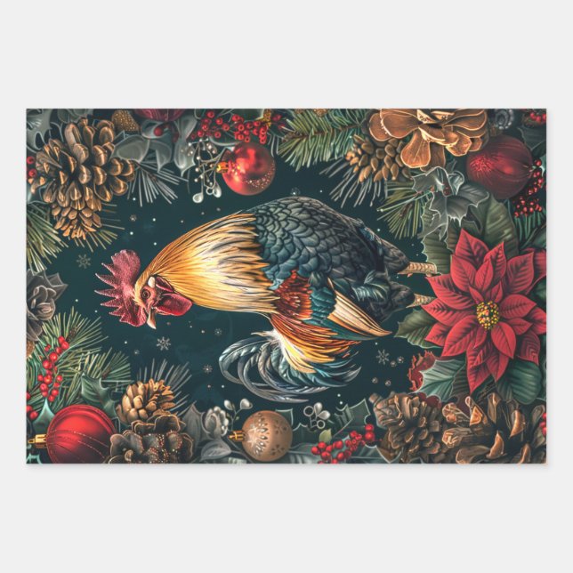 Feuille De Papier Cadeau 3 Découpage des costumes de Noël (Devant 2)