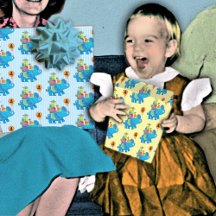 4e anniversaire Ballons éléphants bleus présente l