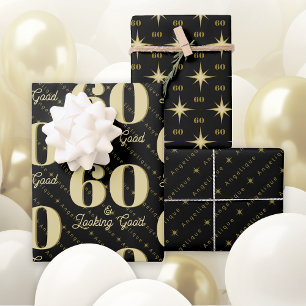Feuille De Papier Cadeau 60 et beau anniversaire
