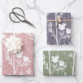Feuille De Papier Cadeau A Quiet Journey Minimal Botanical Silhouettes