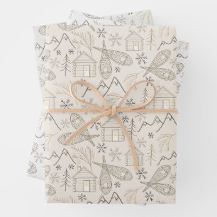 Feuille De Papier Cadeau À travers les bois - Wonderland d'hiver