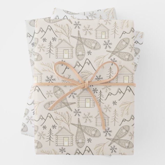 Feuille De Papier Cadeau À travers les bois - Wonderland d'hiver (En situation)