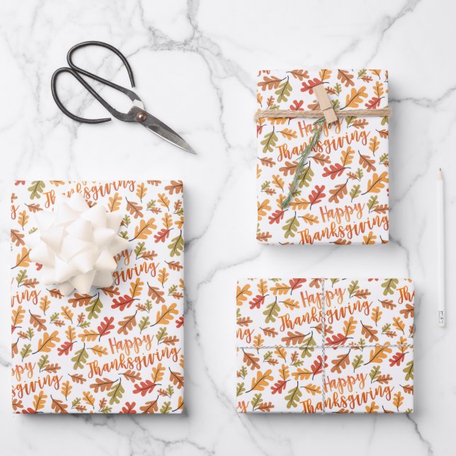 Feuille De Papier Cadeau Action de grâces (Recto)