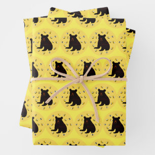 Feuille De Papier Cadeau Adorable Petit Miel Ours