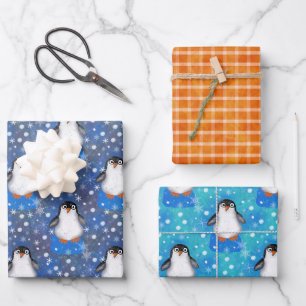 Feuille De Papier Cadeau Adorablement cool Iceberg Penguin