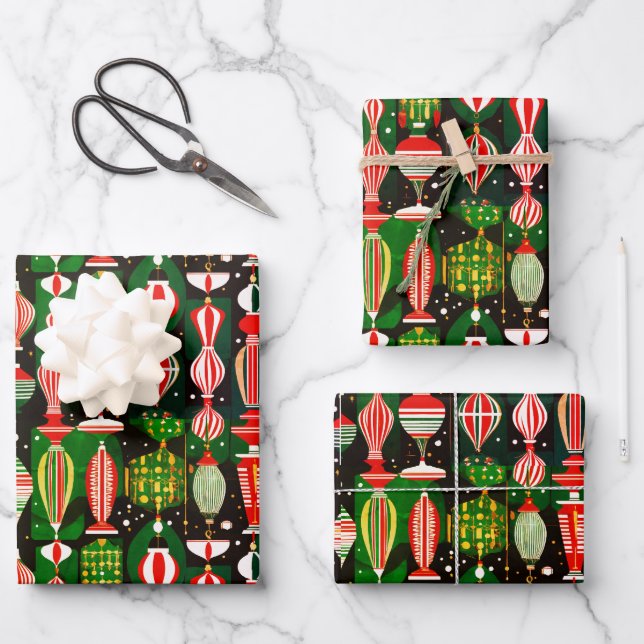 Feuille De Papier Cadeau Afrocentric Christmas sans couture - 19pouces x 29 (Recto)