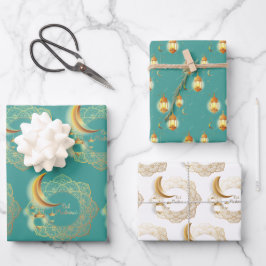 Feuille De Papier Cadeau Aïd moubarak fanoos