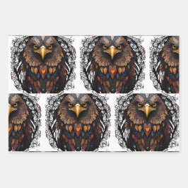 Feuille De Papier Cadeau Aigle Majestic Mosaic