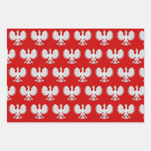 Feuille De Papier Cadeau Aigle polonais (Devant)