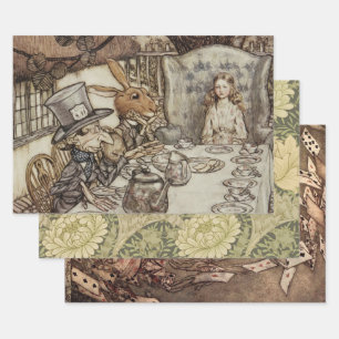 Feuille De Papier Cadeau Alice Anniversaire Anniversaire Fête de la haine d