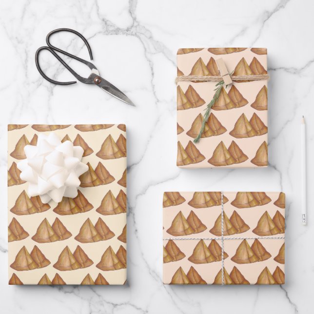 Feuille De Papier Cadeau Alimentation indienne Cuisine végétarienne Fried S (Recto)