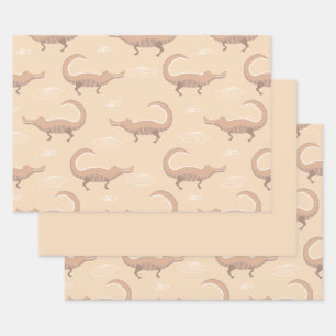 Feuille De Papier Cadeau Alligator rose mou