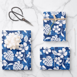 FEUILLE DE PAPIER CADEAU ALOHA VENDREDI (BLEU)
