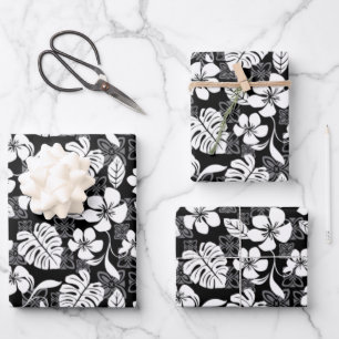 FEUILLE DE PAPIER CADEAU ALOHA VENDREDI (NOIR)