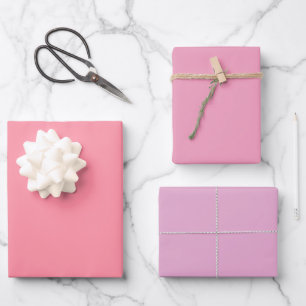 Feuille De Papier Cadeau Amarante Saumon Clair Perle Rose Nuances 3 Tons