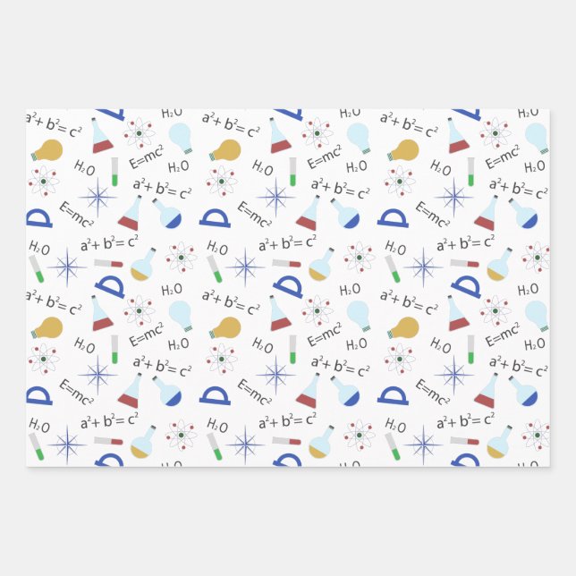 Feuille De Papier Cadeau Amateur de science (Devant)