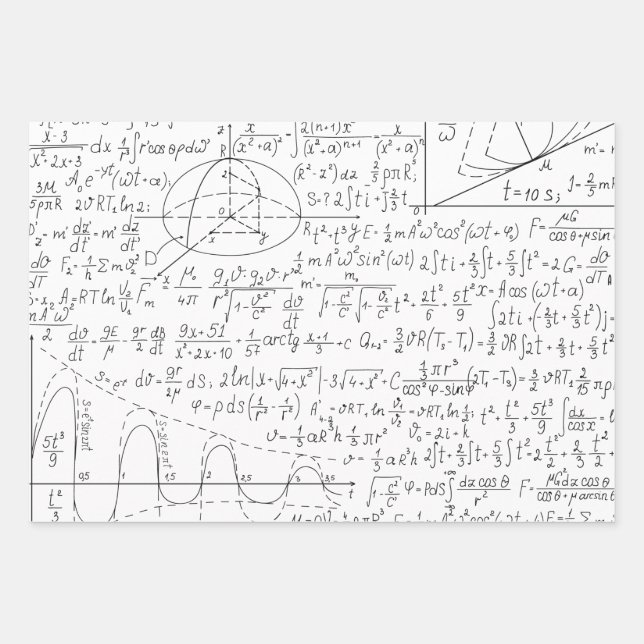 Feuille De Papier Cadeau Amateurs mathématiques, Formule mathématiques, Gee (Devant)