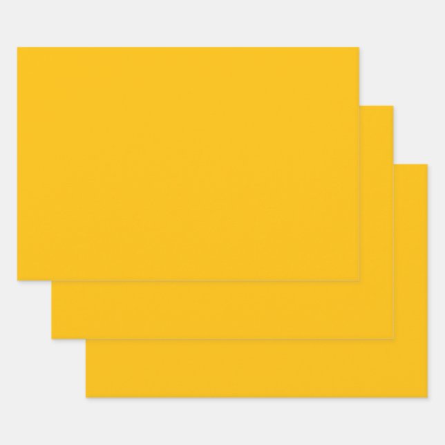 Feuille De Papier Cadeau Ambre	  (couleur solide)  (Lot)