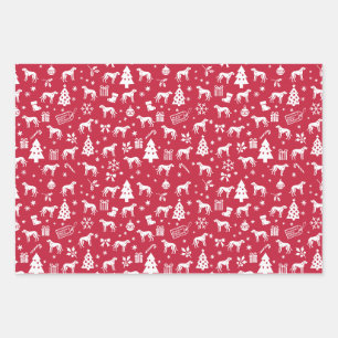 Feuille De Papier Cadeau American English Coonhound Christmas