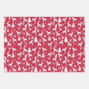 Feuille De Papier Cadeau American Staffordshire Terrier Noël