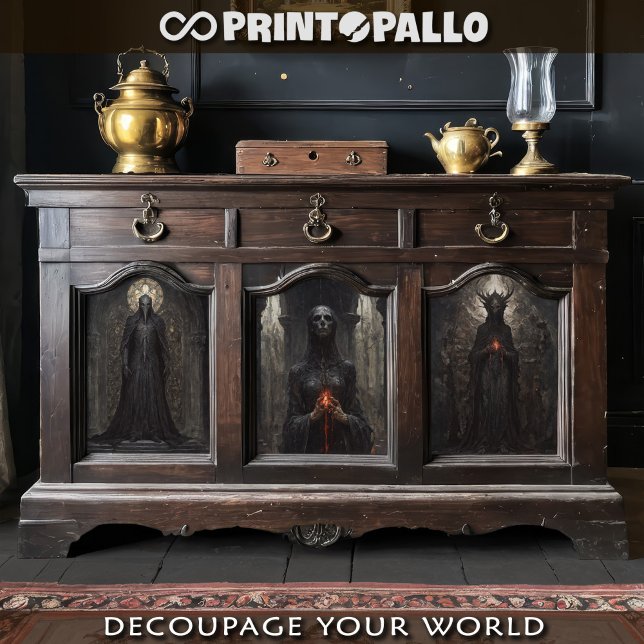 Feuille De Papier Cadeau Âmes gothiques maudites et démons (Créateur téléchargé)