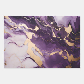 Feuille De Papier Cadeau Améthyste Royale