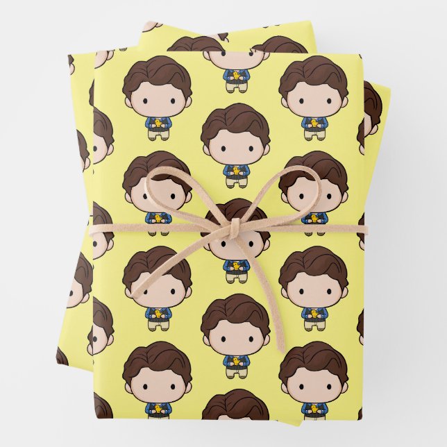 Feuille De Papier Cadeau AMIS™ | Chandler Chibi (En situation)