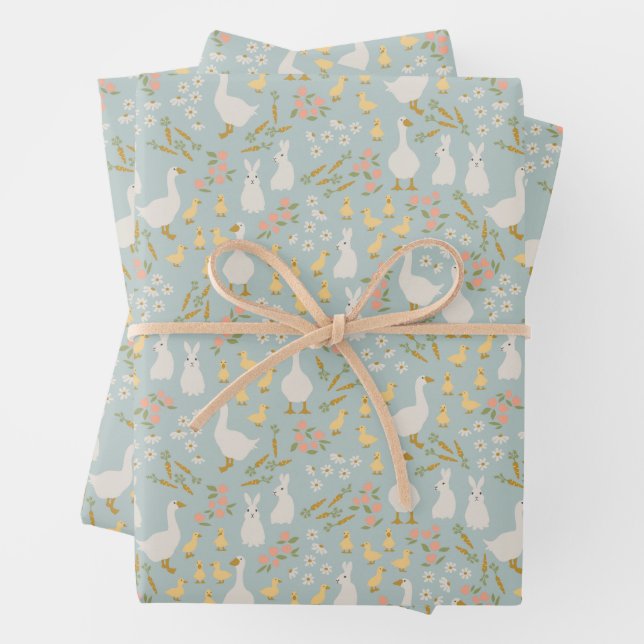Feuille De Papier Cadeau Amis du printemps (En situation)