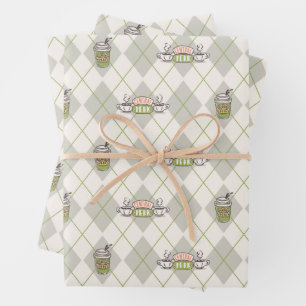 Feuille De Papier Cadeau AMIS™   Motif de Jacquard Perk Central