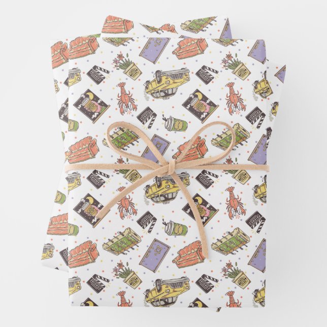 Feuille De Papier Cadeau AMIS™ | Motif d'icône Poka Dot (En situation)