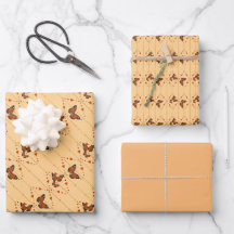 Amour et papillons en orange