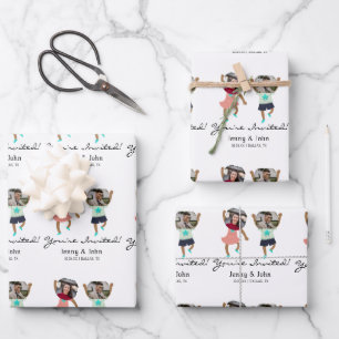 Feuille De Papier Cadeau Amusant Ajouter photo Customisée mariée et Mariage