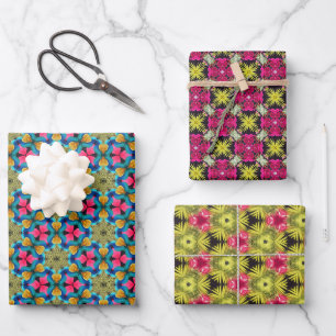 Feuille De Papier Cadeau Amusant Coloré Aloha Tropical Boho