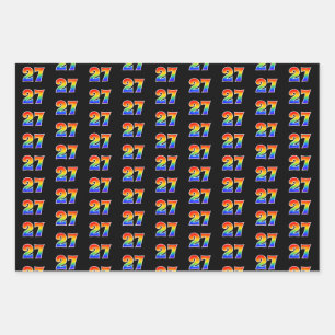 Feuille De Papier Cadeau Amusant, coloré, Rainbow Spectrum Motif 27 N° d'év