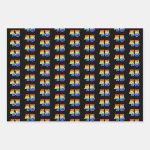 Feuille De Papier Cadeau Amusant, coloré, Rainbow Spectrum Motif 45 N° d'év