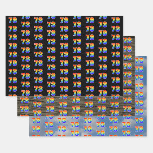 Feuille De Papier Cadeau Amusant, coloré, Rainbow Spectrum Motif 73 N° d'év