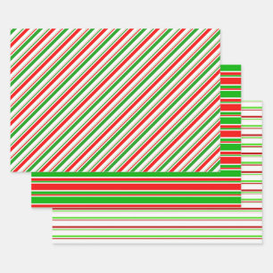 Feuille De Papier Cadeau Amusant rouge, blanc, vert coloré inspiré Noël
