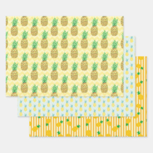 Feuille De Papier Cadeau Ananas