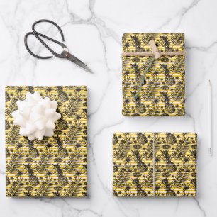 Feuille De Papier Cadeau Ananas à main