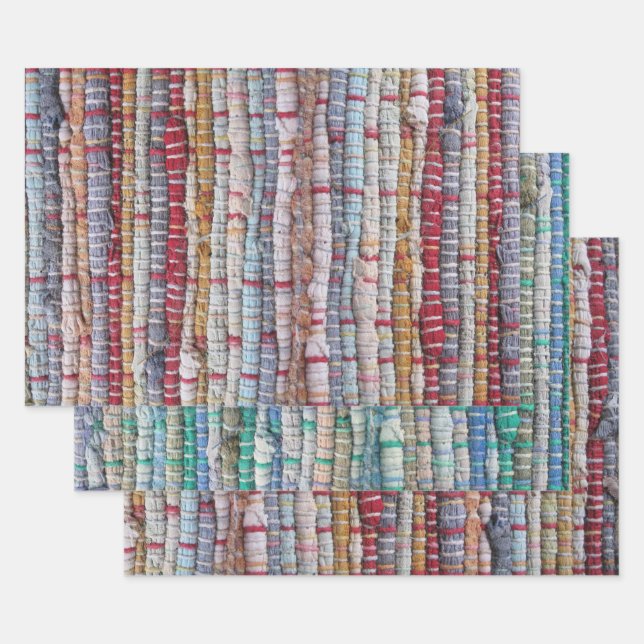Feuille De Papier Cadeau Ancien bâton de Rag (Lot)