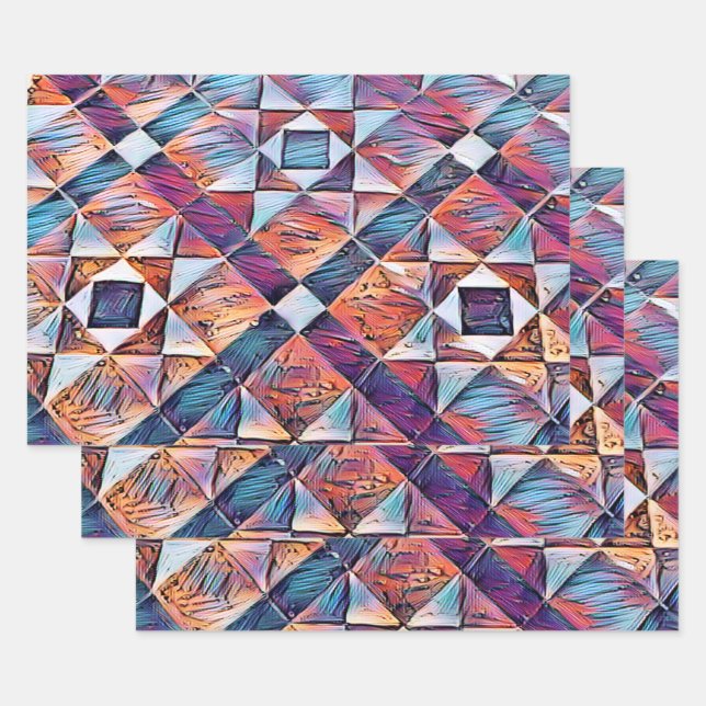 FEUILLE DE PAPIER CADEAU ANCIENNE ANGLETERRE CARRELAGE SOL (Lot)