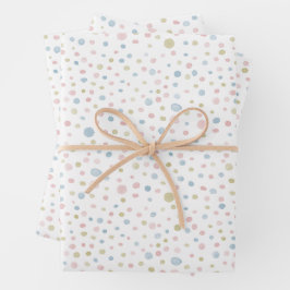 Feuille De Papier Cadeau Andie Confetti Aquarelle Points Enveloppement Papi
