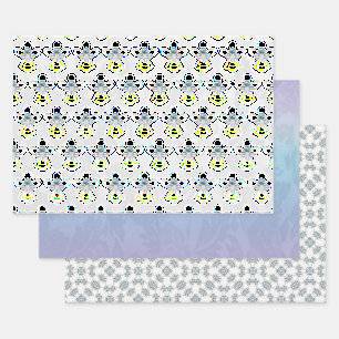 Feuille De Papier Cadeau Angel de Foi, Blue Ombre Lace, Motif de pierre