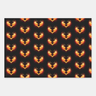 Feuille De Papier Cadeau Angel Fire Heart with Wings