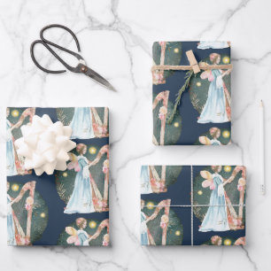 Feuille De Papier Cadeau Angelic Winter Music Jouer Angel      