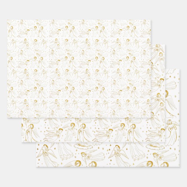 Feuille De Papier Cadeau anges (Lot)