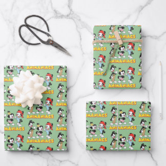 Feuille De Papier Cadeau Animaniacs | Yakko, Dot et Wakko debout